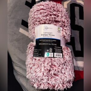 Mainstays Plush Sherpa Throw - Light Pink